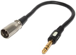 Переходник (кабель) XLR &quot;папа&quot; - Jack 6.3 мм &quot;папа&quot;, &quot;стерео&quot;, 0.3 м