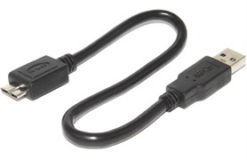 Кабель (переходник) USB 3.0 - USB Micro B (MicroB), "папа", 0.2 метра