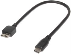 Кабель (переходник) USB Type C - USB Micro B (MicroB), &quot;папа&quot; - &quot;папа&quot;, 0.25 м