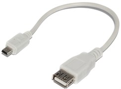 Переходник (кабель) Mini USB "папа" - USB 2.0 "мама", 0.2 м