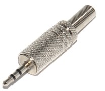 Штекер Micro Jack 2.5 мм на кабель, "папа", стерео, металл