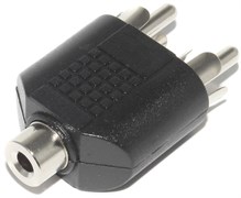 Переходник (разветвитель) Mini Jack 3.5 мм &quot;стерео&quot; &quot;мама&quot; - 2 x RCA &quot;Тюльпан&quot; &quot;папа&quot;