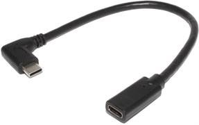 Угловой переходник USB Type C "папа" - USB Type C "мама", 90 градусов, левый \ правый