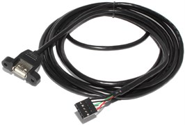 Кабель (переходник) USB 2.0 (AF) - USB 5 pin (на материнскую плату), с креплением, 3 м