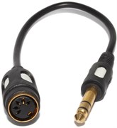 Кабель (переходник) DIN 5 Pin &quot;мама&quot; - Jack 6.3 мм &quot;папа&quot;, стерео, 0.3 м