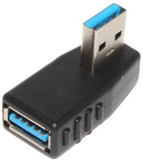 Угловой переходник USB 3.0 AM "папа" - USB 3.0 AF "мама", 90 градусов, левый