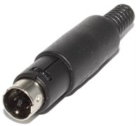 Разъём Mini DIN 5 Pin "папа", на кабель, под пайку