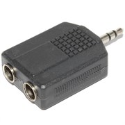 Переходник (разветвитель) Mini Jack 3.5 мм &quot;папа&quot; - 2 x Jack 6.3 мм &quot;мама&quot;, стерео