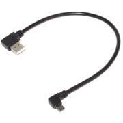 Кабель (переходник) угловой Micro USB 90° - USB 2.0 (AM) "папа" 90°, 0.3 м