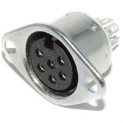 Гнездо DIN 6 Pin, ОНЦ-ВГ-11-6/16-Р-М, &quot;мама&quot;, на корпус, ГОСТ, Россия