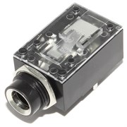 Разъем Jack 6.35 мм, 1/4", на плату / на корпус, стерео, "гнездо", с гайкой