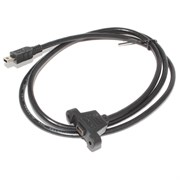 Кабель (удлинитель) Mini USB &quot;мама&quot; - Mini USB &quot;папа&quot;, с креплением на корпус, 1 метр