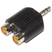 Переходник (разветвитель) Mini Jack 3.5 мм "стерео" "папа" - 2 x RCA "Тюльпан" "мама"