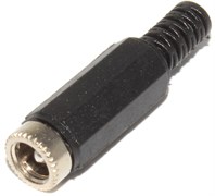 Разъём питания (гнездо) 5.5 x 2.5 мм, на кабель, под пайку