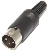 Разъём DIN 3 pin (3*180˚), "штекер"/"папа", под пайку, на кабель