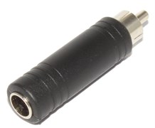 Переходник RCA (Тюльпан) "папа" - Jack 6.3 мм "мама", моно, пластик