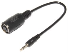 Переходник DIN 5 Pin "мама" - Mini Jack 3.5 мм "папа", стерео, распайка Type B (Kenwood)