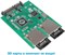 Переходник (адаптер) 2 x SD / SDHC / MMC на SATA (с поддержкой RAID 0)
