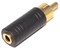 Переходник Mini Jack 3.5 мм "мама" - RCA "Тюльпан" "папа", позолоченный