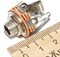 Разъем Jack 6.3 мм, 1/4", металлический, на корпус, стерео, "гнездо", с гайкой