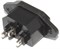 Разъём питания IEC 320 C14 "штекер", на корпус