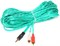 Кабель Mini Jack 3.5 мм - 2 x RCA "Тюльпаны", 10 метров, зелёный