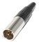 Разъем Mini XLR, 3P (3 Pin), "папа" ("штекер"), на кабель