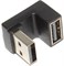 Угловой переходник USB 3.0 AM "папа" - USB 3.0 AF "мама", П-образный, 180°, "вверх"