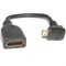 Переходник (кабель) угловой Micro HDMI "папа" 90 градусов "вниз" - HDMI "мама", 0.1 м