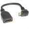 Переходник (кабель) угловой Micro HDMI "папа" 90 градусов "вниз" - HDMI "мама", 0.1 м
