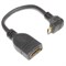Переходник (кабель) угловой Micro HDMI "папа" 90 градусов "вниз" - HDMI "мама", 0.1 м