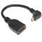 Переходник (кабель) угловой Micro HDMI "папа" 90 градусов "вверх" - HDMI "мама", 0.1 м