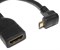 Переходник (кабель) угловой Micro HDMI "папа" 90 градусов "вверх" - HDMI "мама", 0.1 м
