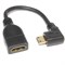 Переходник (кабель) угловой Mini HDMI "папа", 90 градусов, левый - HDMI "мама", 0.1 м