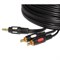 Кабель Mini Jack 3.5 мм - 2xRCA (тюльпаны) 10м, позолоченный