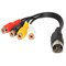 Кабель (переходник) DIN 6 pin "папа" - 4 x  RCA "Тюльпан" "мама", 0.2 м