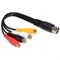 Кабель (переходник) DIN 6 pin "папа" - 4 x  RCA "Тюльпан" "мама", 0.2 м