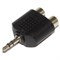 Переходник (разветвитель) Mini Jack 3.5 мм "стерео" "папа" - 2 x RCA "Тюльпан" "мама"