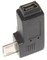 Переходник Micro USB "папа" - Mini USB "мама", угловой, левый, 90 градусов