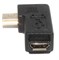 Переходник Mini USB "папа" - Micro USB "мама", угловой, левый, 90 градусов