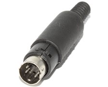 Разъем S-Video Mini DIN 4 pin (S-VHS) "папа" ("штекер"), на кабель