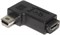 Переходник Mini USB "папа" - Micro USB "мама", угловой, правый, 90 градусов